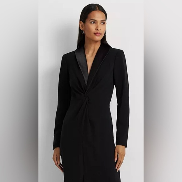 Lauren Ralph Lauren Tuxedo Style Column Gown Size 6 - Picture 4 of 11